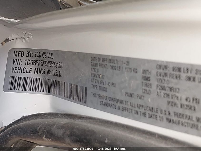 2021 RAM 1500 CLASSIC TRADESMAN - 1C6RR7ST3MS523169