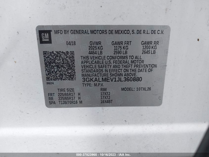 2018 GMC TERRAIN SLE - 3GKALMEV1JL360880