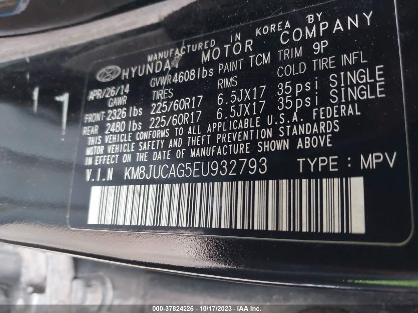 2014 HYUNDAI TUCSON SE - KM8JUCAG5EU932793
