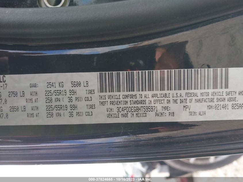 2017 DODGE JOURNEY GT - 3C4PDDEG8HT595971