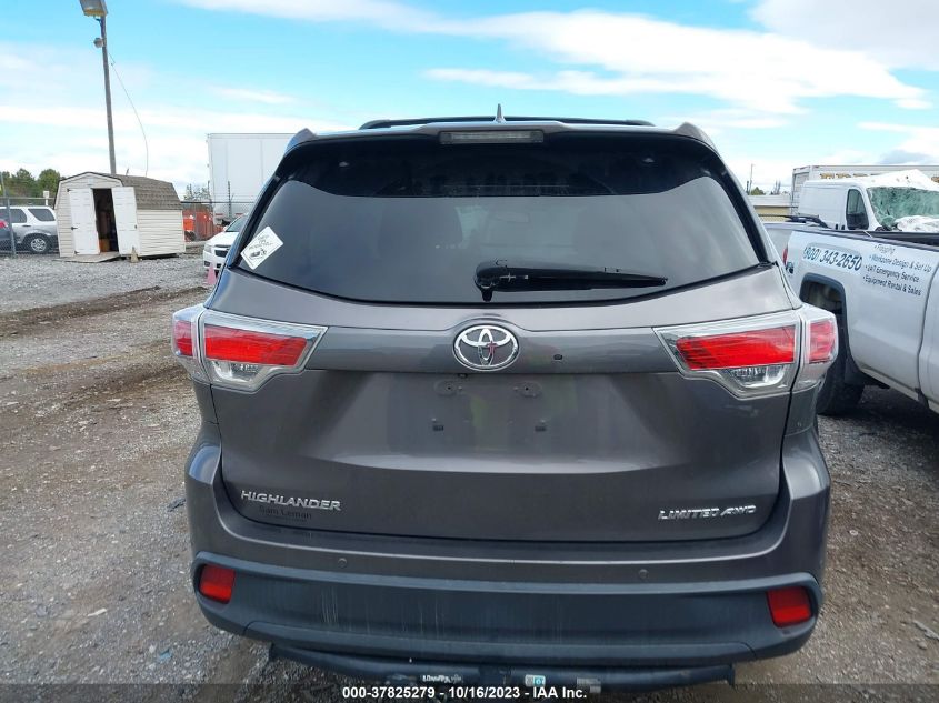 2015 TOYOTA HIGHLANDER LIMITED - 5TDDKRFH9FS149476