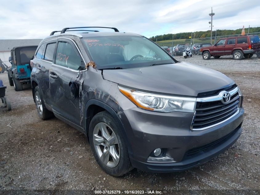 2015 TOYOTA HIGHLANDER LIMITED - 5TDDKRFH9FS149476