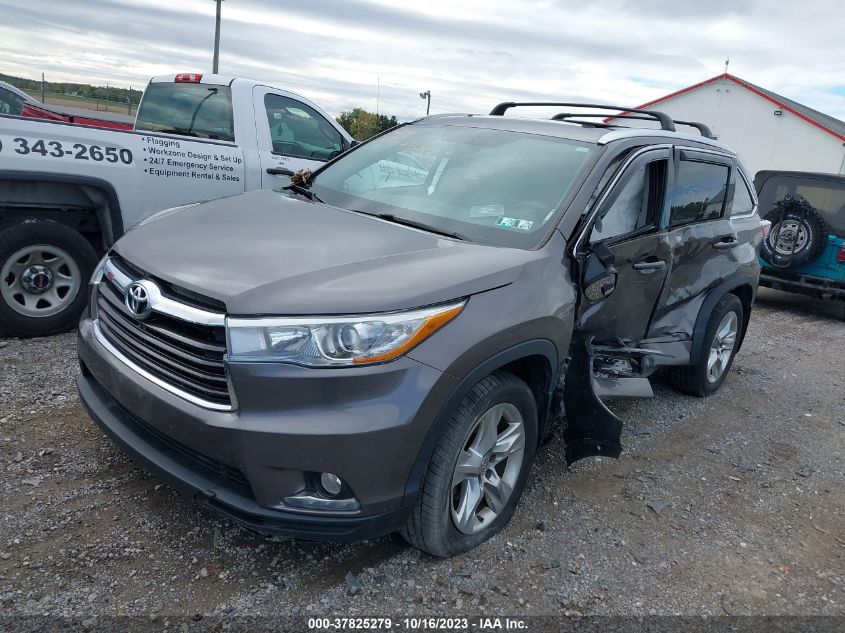 2015 TOYOTA HIGHLANDER LIMITED - 5TDDKRFH9FS149476