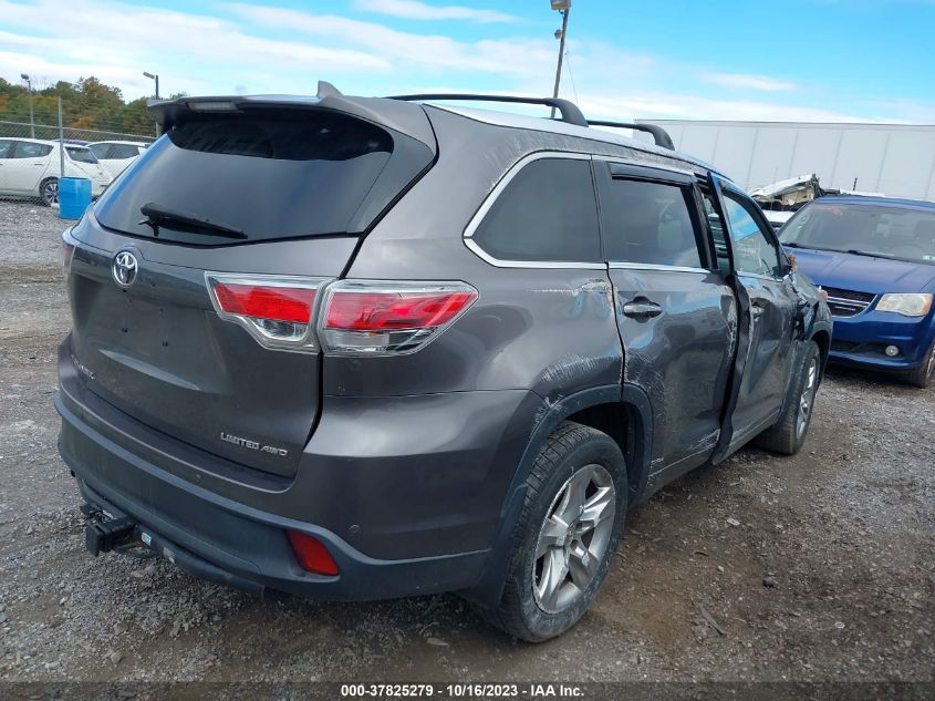 2015 TOYOTA HIGHLANDER LIMITED - 5TDDKRFH9FS149476