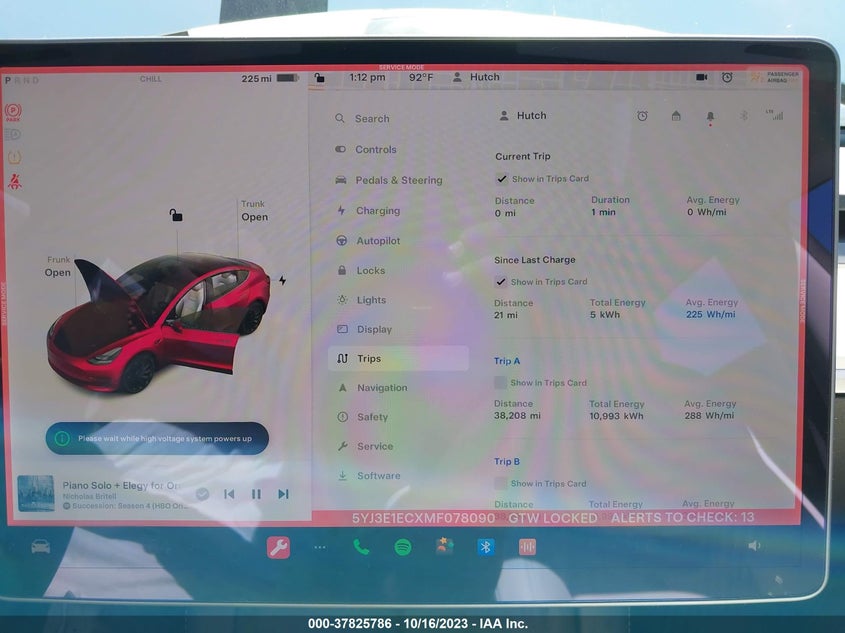 2021 TESLA MODEL 3 DUAL MOTOR FR AC IND(VIN: 5YJ3E1ECXMF078090