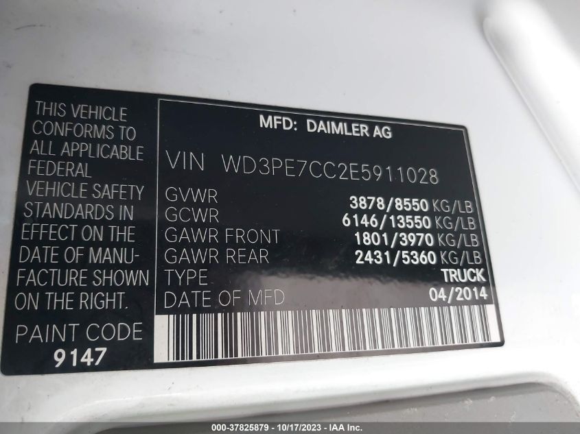 2014 MERCEDES-BENZ SPRINTER CARGO VANS WD3PE7CC2E5911028