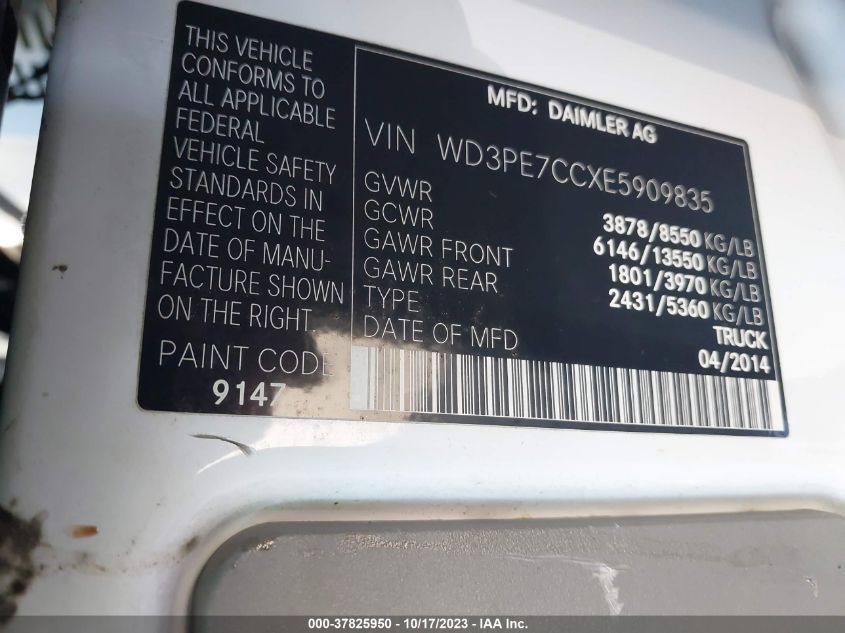 2014 MERCEDES-BENZ SPRINTER CARGO VANS WD3PE7CCXE5909835