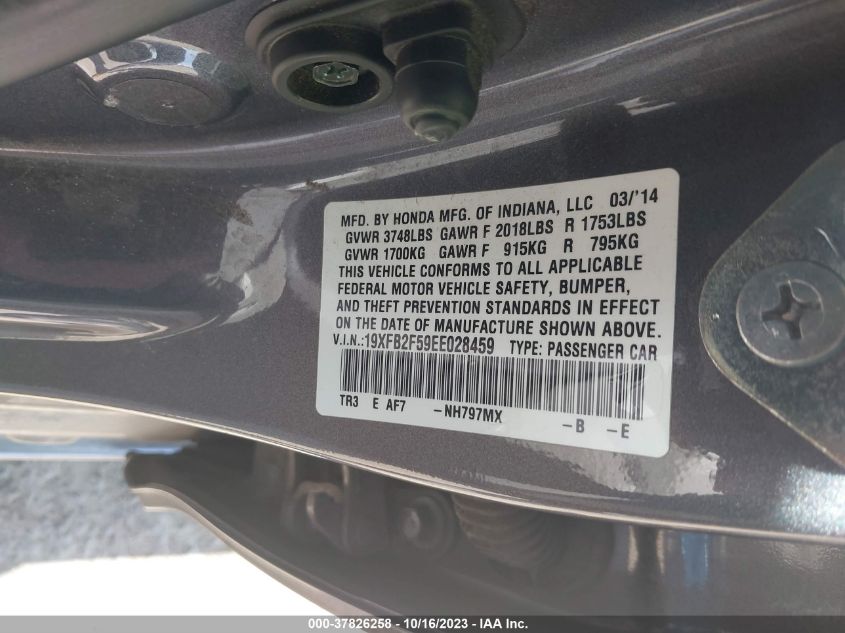 2014 HONDA CIVIC SEDAN LX - 19XFB2F59EE028459