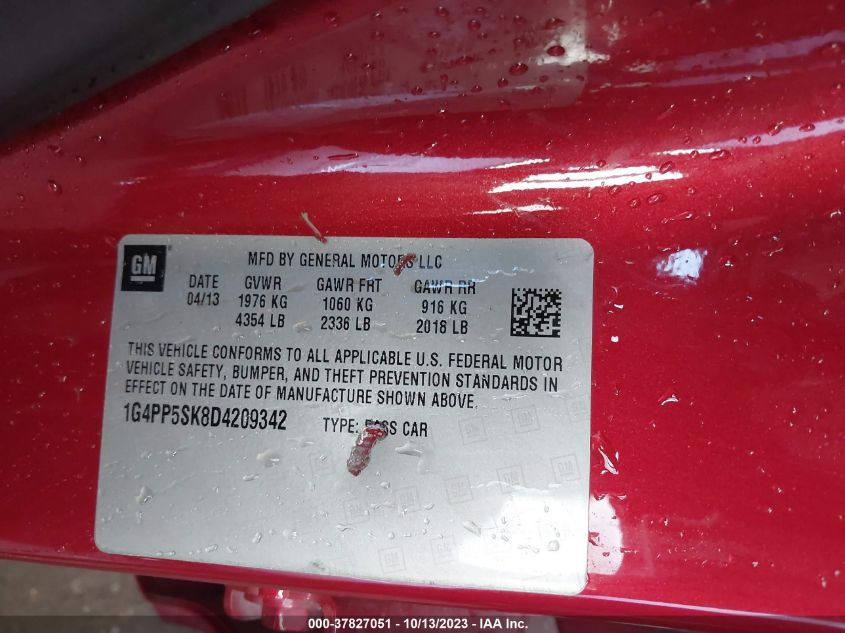 2013 BUICK VERANO - 1G4PP5SK8D4209342