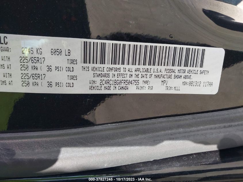 2015 CHRYSLER TOWN & COUNTRY TOURING - 2C4RC1BG0FR504755