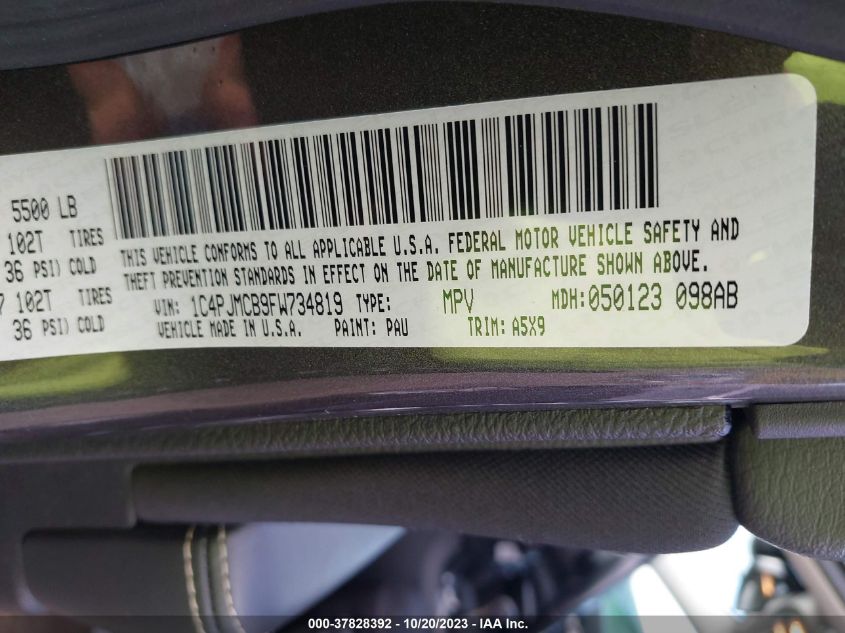 2015 JEEP CHEROKEE LATITUDE - 1C4PJMCB9FW734819
