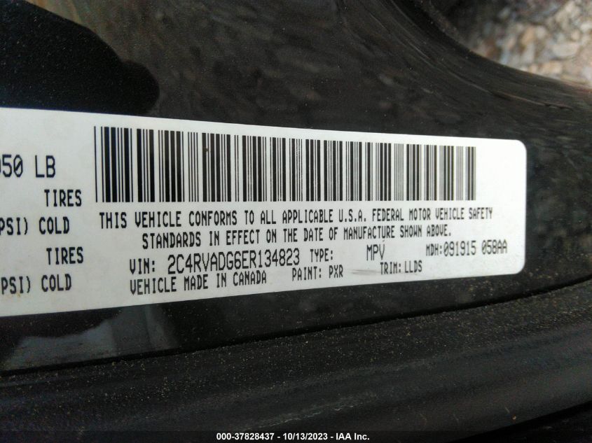 2014 VOLKSWAGEN ROUTAN SEL PREMIUM 2C4RVADG6ER134823