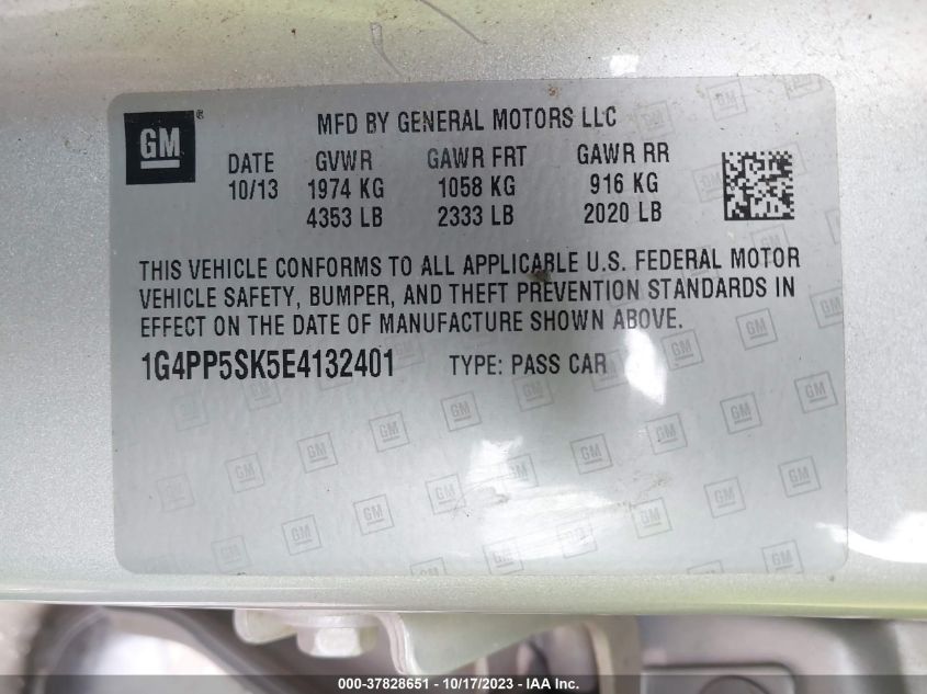 2014 BUICK VERANO - 1G4PP5SK5E4132401