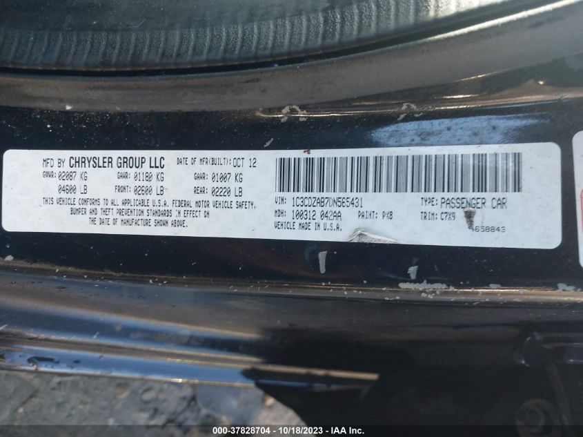 2013 DODGE AVENGER SE - 1C3CDZAB7DN565431
