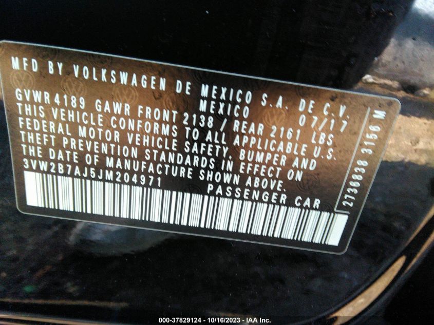 2018 VOLKSWAGEN JETTA 1.4T S - 3VW2B7AJ5JM204971