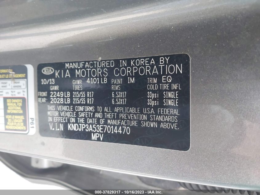2014 KIA SOUL + - KNDJP3A53E7014470