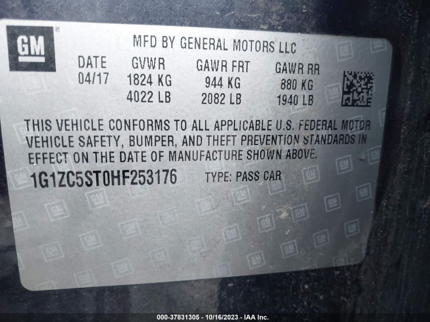 2017 CHEVROLET MALIBU LS - 1G1ZC5ST0HF253176