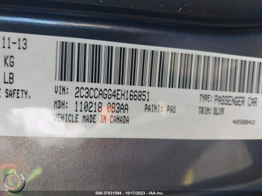 2014 CHRYSLER 300 300S - 2C3CCAGG4EH166851