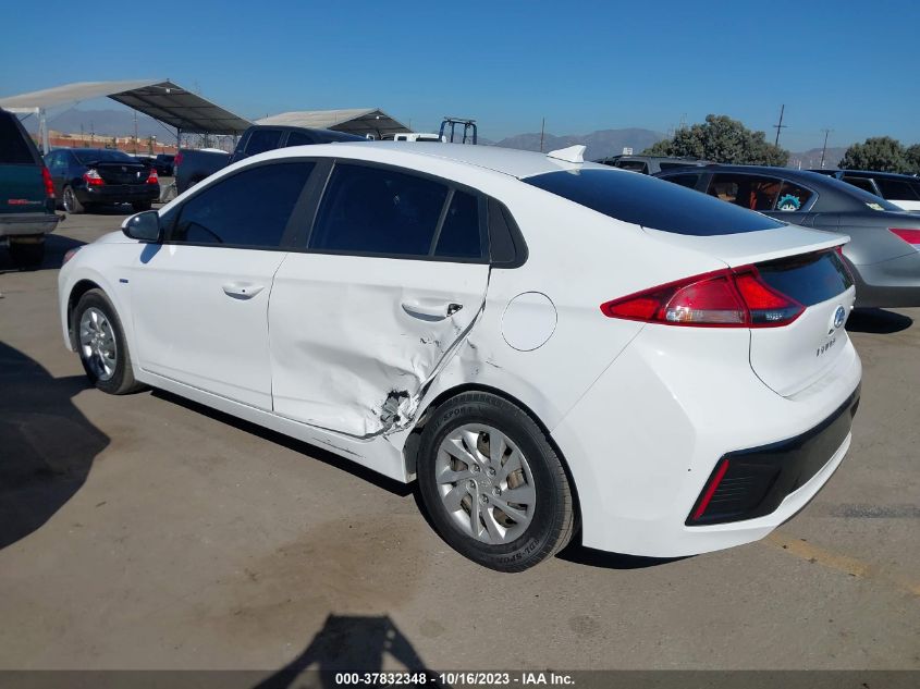 2019 HYUNDAI IONIQ HYBRID BLUE - KMHC65LC5KU131351