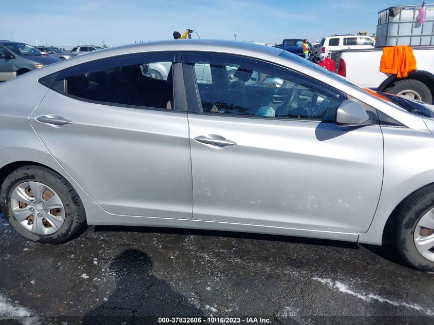 2016 HYUNDAI ELANTRA SE - KMHDH4AE8GU581838
