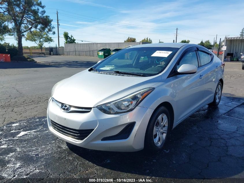 2016 HYUNDAI ELANTRA SE - KMHDH4AE8GU581838