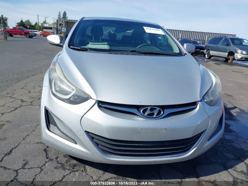 2016 HYUNDAI ELANTRA SE - KMHDH4AE8GU581838