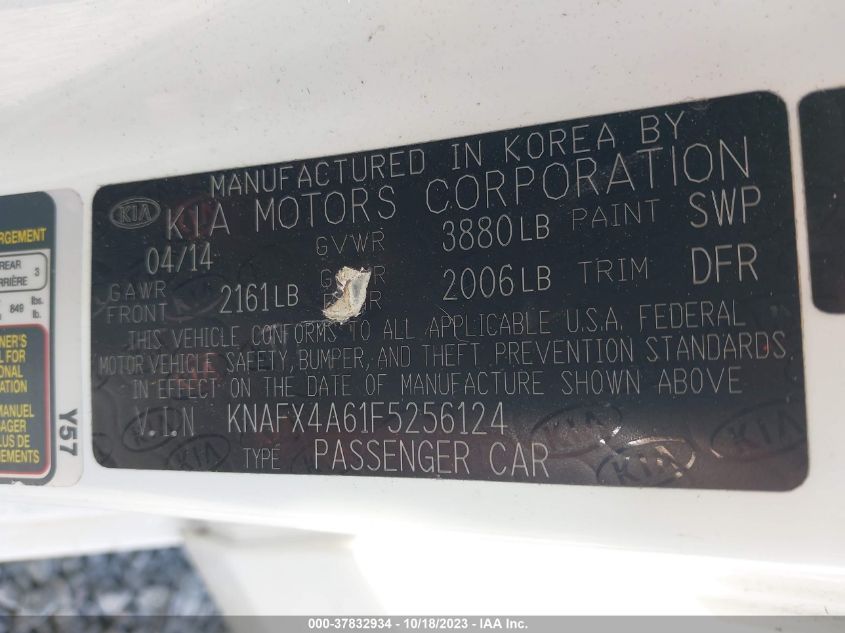 2015 KIA FORTE LX - KNAFX4A61F5256124