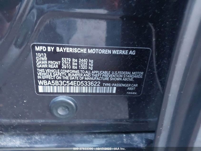 2014 BMW 535I XDRIVE - WBA5B3C54ED533622