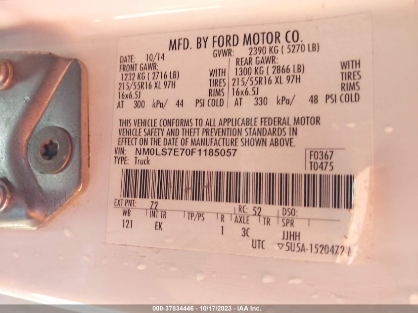 2015 FORD TRANSIT CONNECT XL - NM0LS7E70F1185057