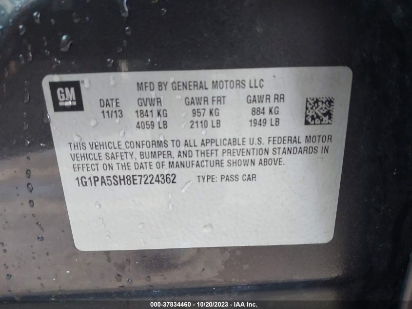 2014 CHEVROLET CRUZE LS - 1G1PA5SH8E7224326