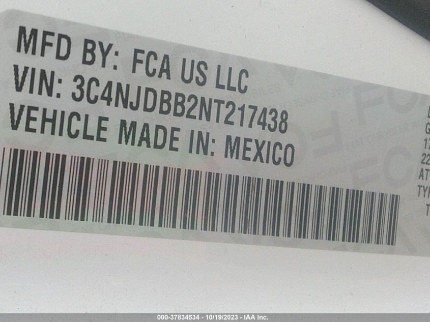 2022 JEEP COMPASS LATITUDE - 3C4NJDBB2NT217438