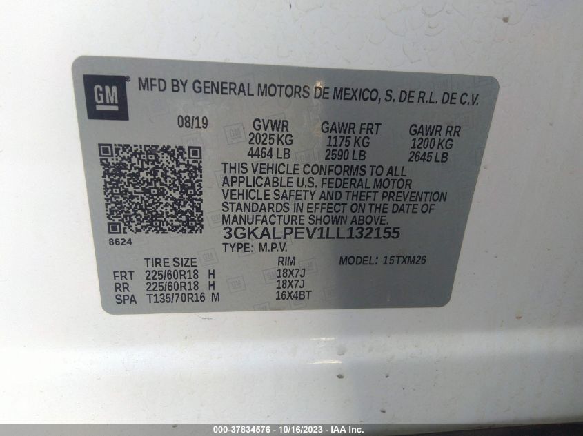2020 GMC TERRAIN SLT - 3GKALPEV1LL132155