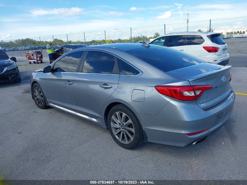 2016 HYUNDAI SONATA 2.4L SPORT - 5NPE34AF1GH381331