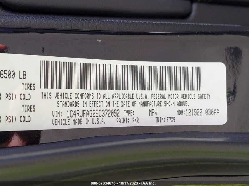 2014 JEEP GRAND CHEROKEE LAREDO - 1C4RJFAG2EC372092