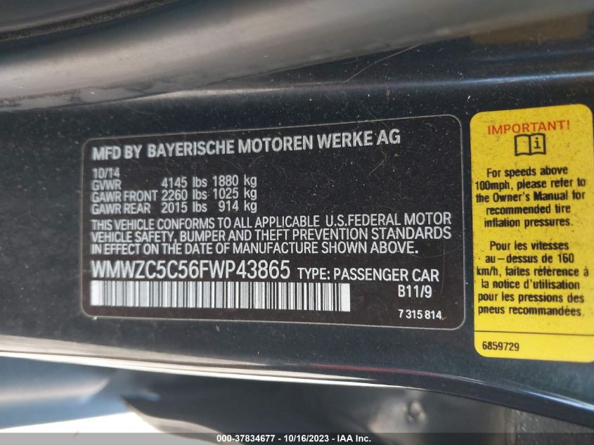 2015 MINI COOPER COUNTRYMAN S - WMWZC5C56FWP43865