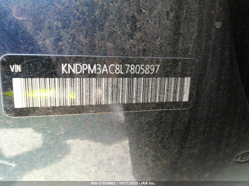 VIN KNDPM3AC8L7805897 2020 KIA SPORTAGE LX