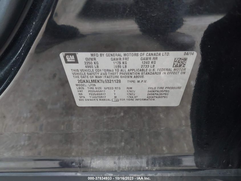 2014 GMC TERRAIN SLE - 2GKALMEK7E6321128