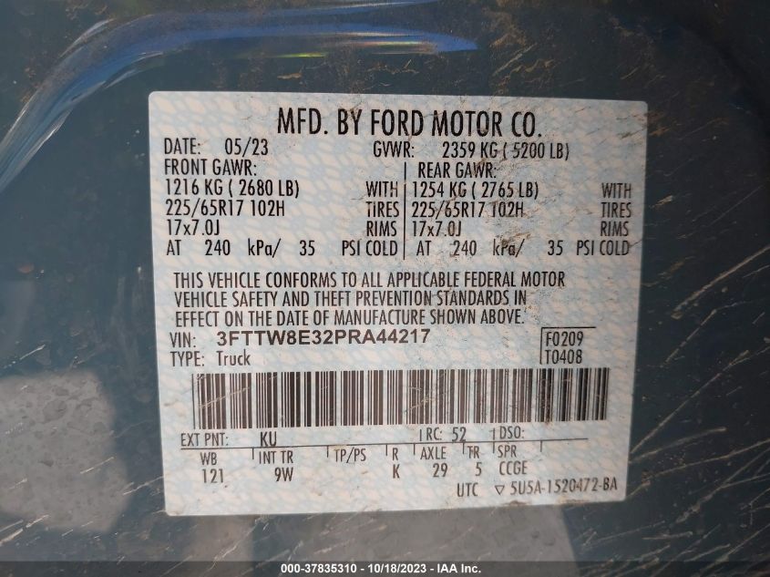 2023 FORD MAVERICK XL/XLT/LARIAT - 3FTTW8E32PRA44217