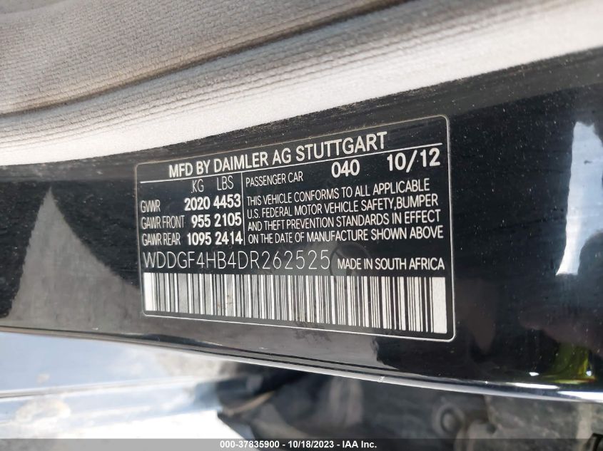 2013 MERCEDES-BENZ C 250 SPORT/LUXURY WDDGF4HB4DR262525