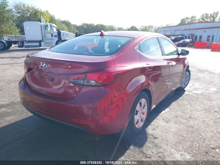 2016 HYUNDAI ELANTRA SE - 5NPDH4AE9GH678738