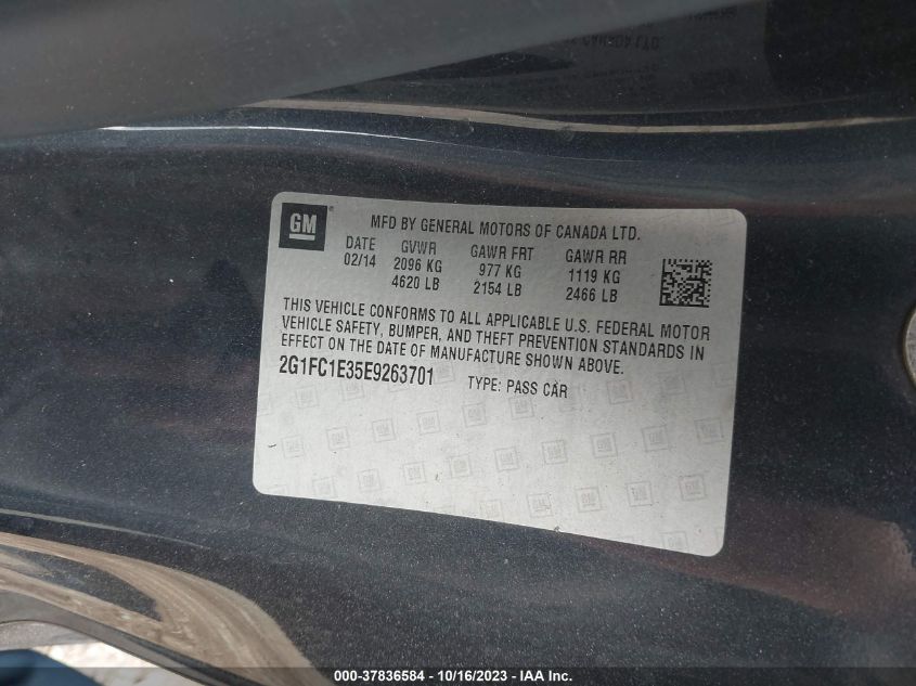 2014 CHEVROLET CAMARO LT - 2G1FC1E35E9263701