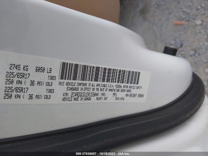 2014 DODGE GRAND CARAVAN SXT - 2C4RDGCG1ER153044