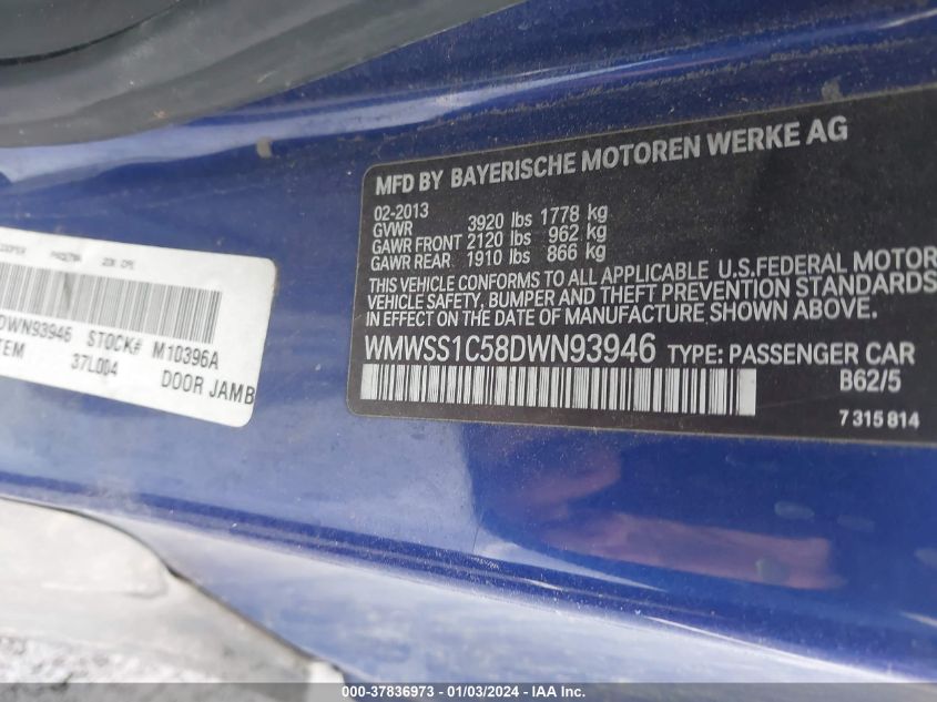 2013 MINI PACEMAN COOPER WMWSS1C58DWN93946