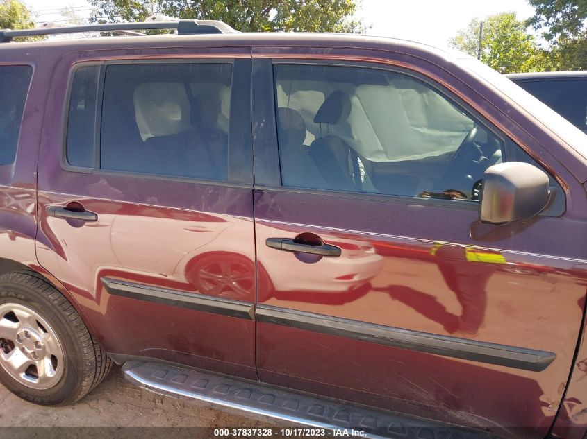 2013 HONDA PILOT LX - 5FNYF3H20DB030695