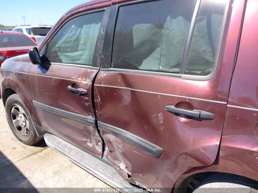 2013 HONDA PILOT LX - 5FNYF3H20DB030695