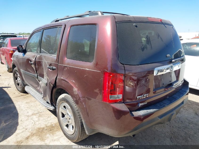 2013 HONDA PILOT LX - 5FNYF3H20DB030695