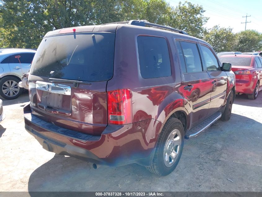 2013 HONDA PILOT LX - 5FNYF3H20DB030695