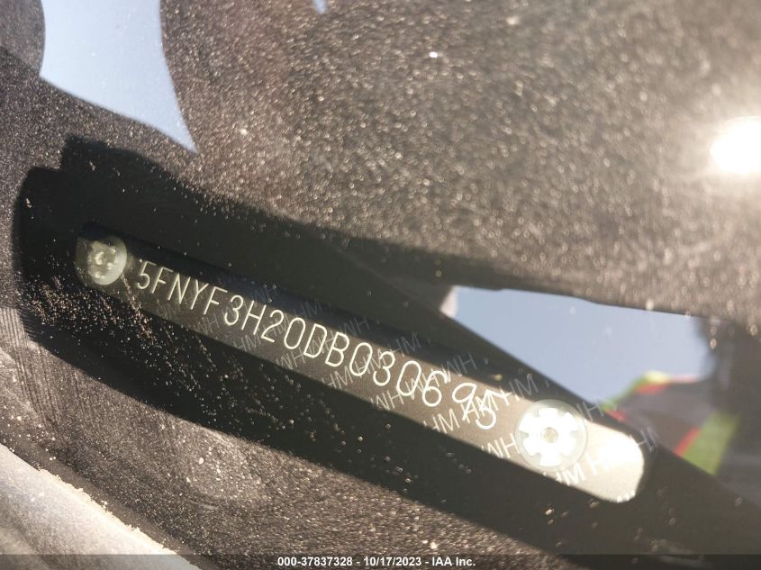 2013 HONDA PILOT LX - 5FNYF3H20DB030695