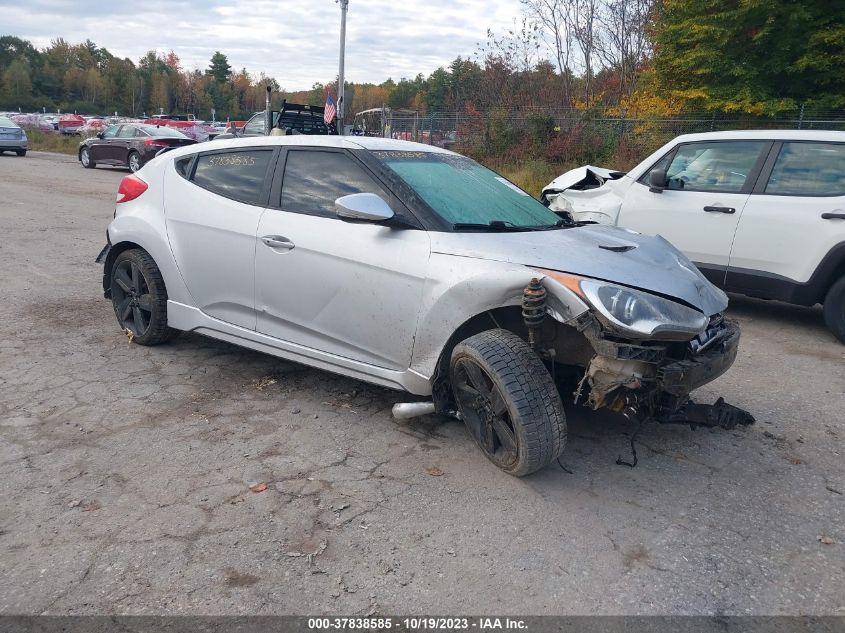 2013 HYUNDAI VELOSTER TURBO W/BLACK INT - KMHTC6AE1DU135094