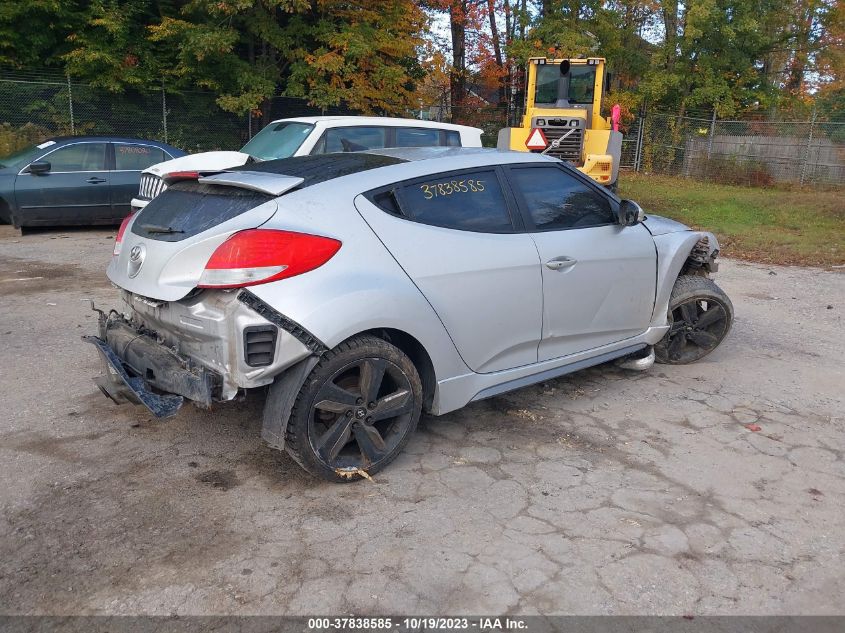 2013 HYUNDAI VELOSTER TURBO W/BLACK INT - KMHTC6AE1DU135094